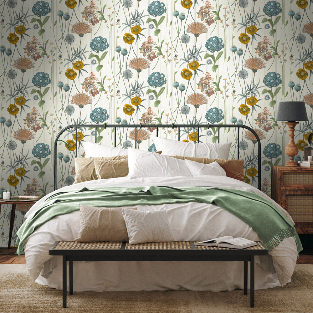 Belgravia Décor Botanist White Green Wallpaper Image 3
