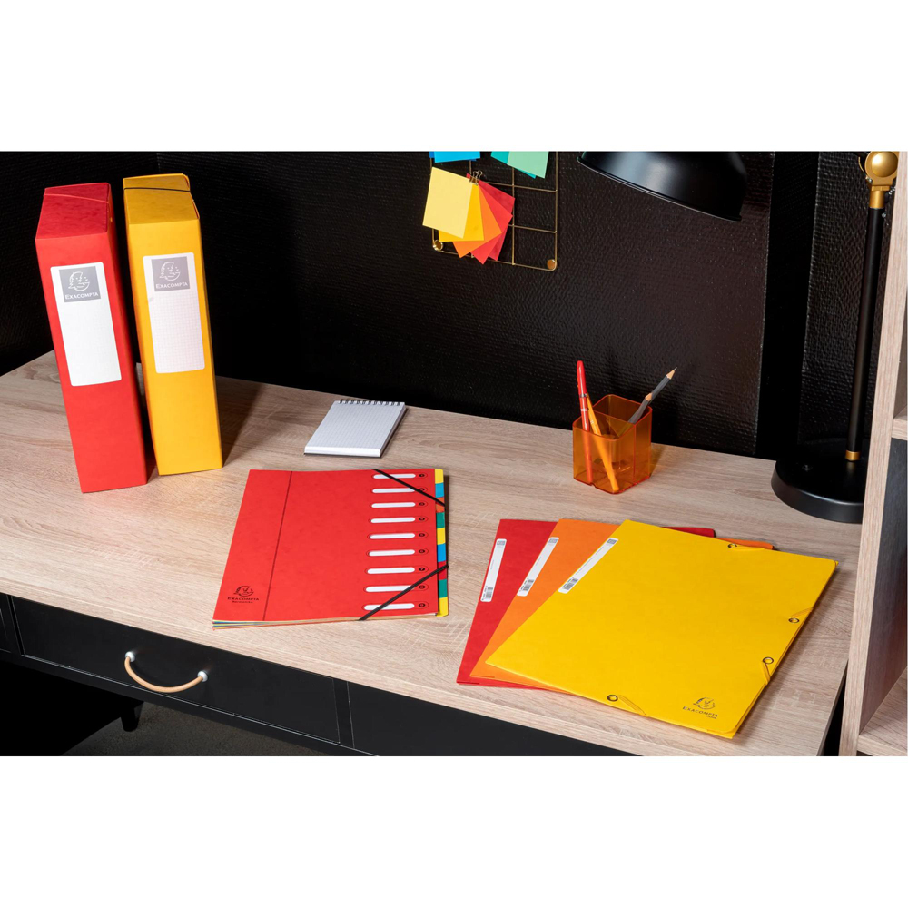 Exacompta A4 400gsm Black Elasticated 3 Flap Folder 25 Pack Image 2