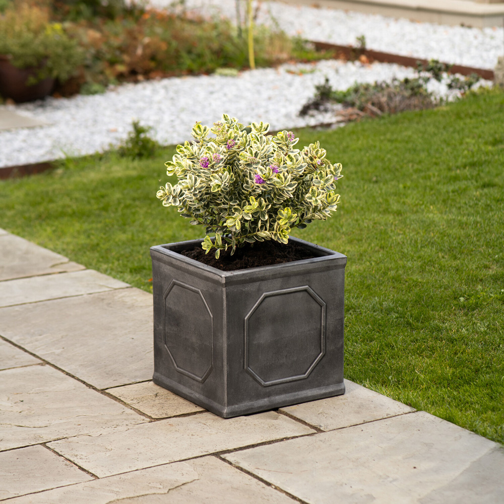 Large Square Regency Planter Grey Image 2
