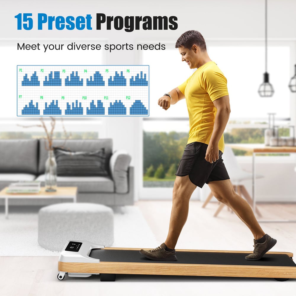 Costway Grey Under Desk Treadmill Walking Pad Image 6