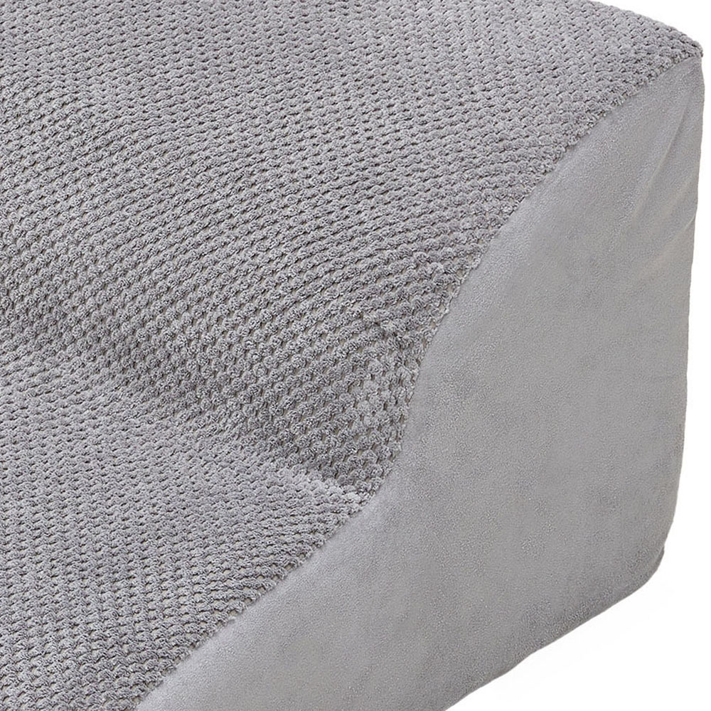 H&O Direct Grey 2 Step Corduroy Non Slip Pet Stairs Image 2