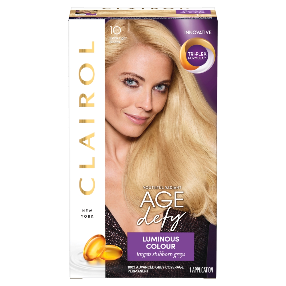 Clairol Nice'n Easy Age Defy Extra Light Blonde 10  Permanent Hair Dye Image 1
