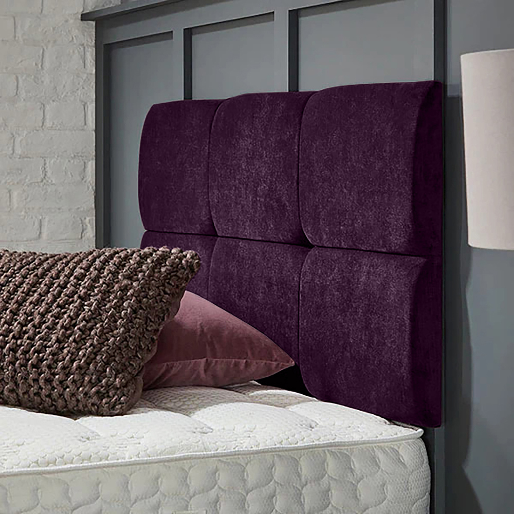 Eleganza Home Dorridge Super King Size Purple Naples Strutted Headboard Image 2