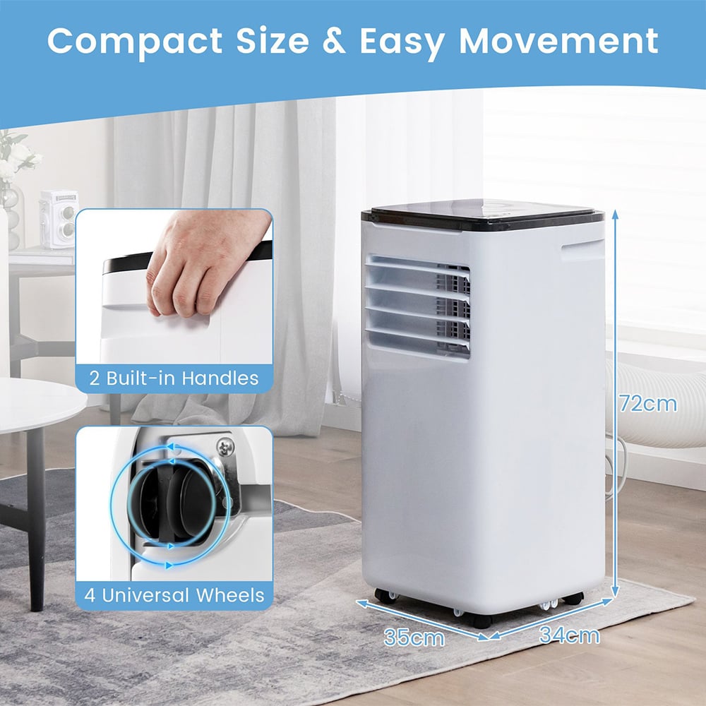 Costway White 9000BTU 4 in 1 Portable Air Conditioner with App Control Image 9
