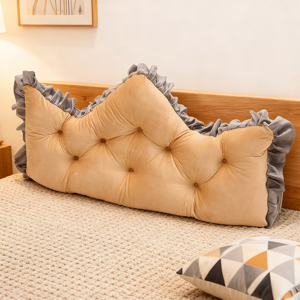 Living and Home Amber Camel Crown Headboard Pillow 90 x 50cm Image 7