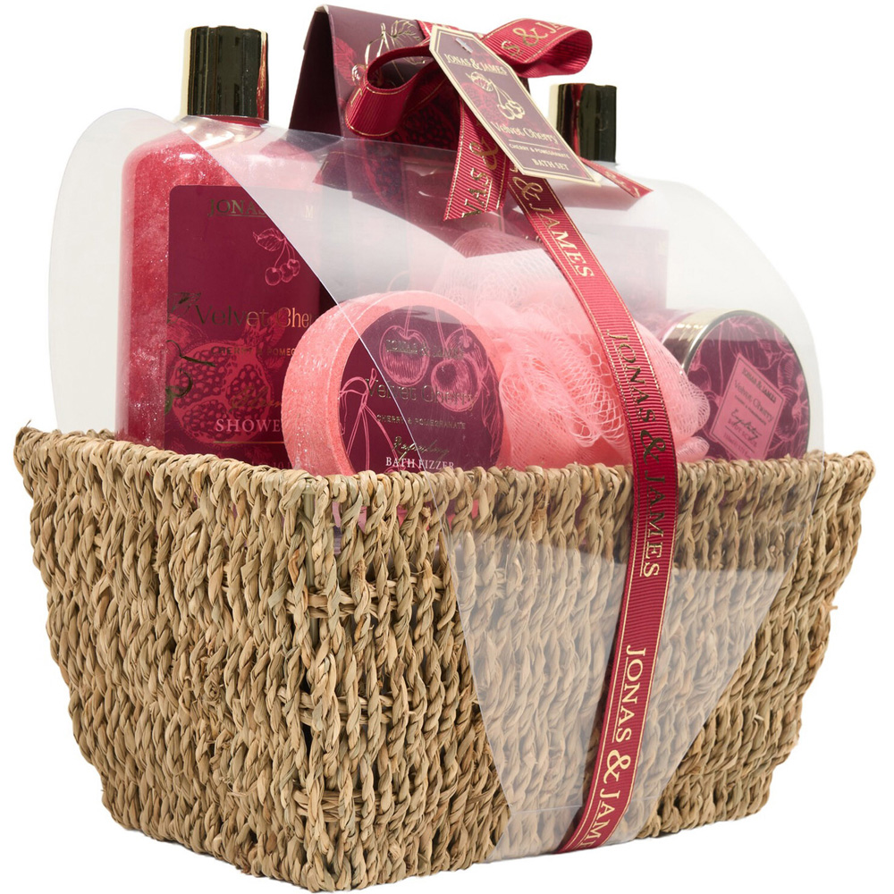 Velvet Cherry Basket Set Image 1
