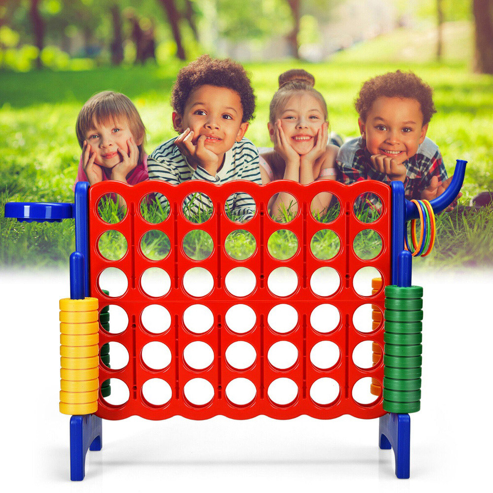 Costway Blue Giant 4 In A Row Connect Game Set with 42 Rings Image 4