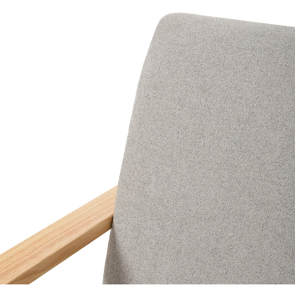 Living and Home Grey Chenille Upholstered Armchair Image 7