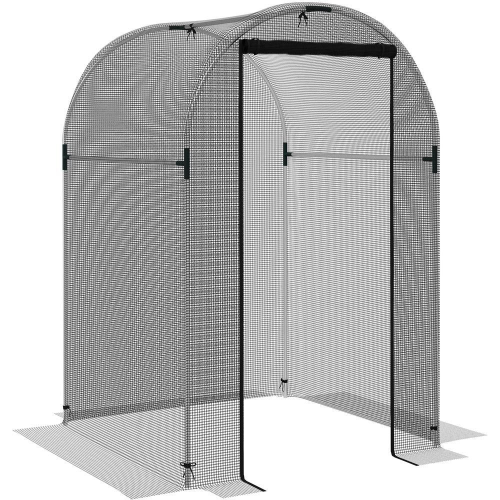 Outsunny Black Galvanised Steel 6 x 3.9ft Plant Tent Image 1