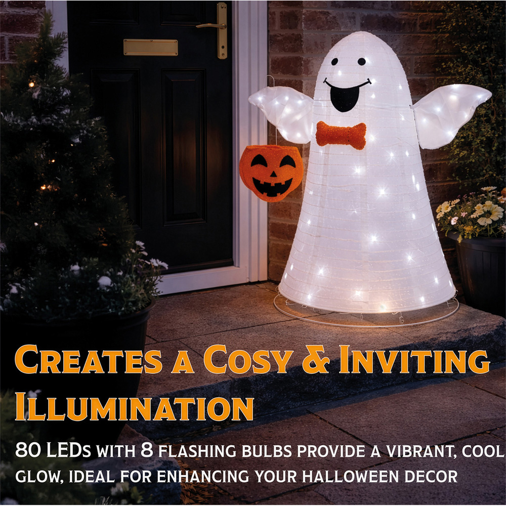 FXLab Foldable Ghost Outdoor Halloween Decoration 48 x 86cm Image 3