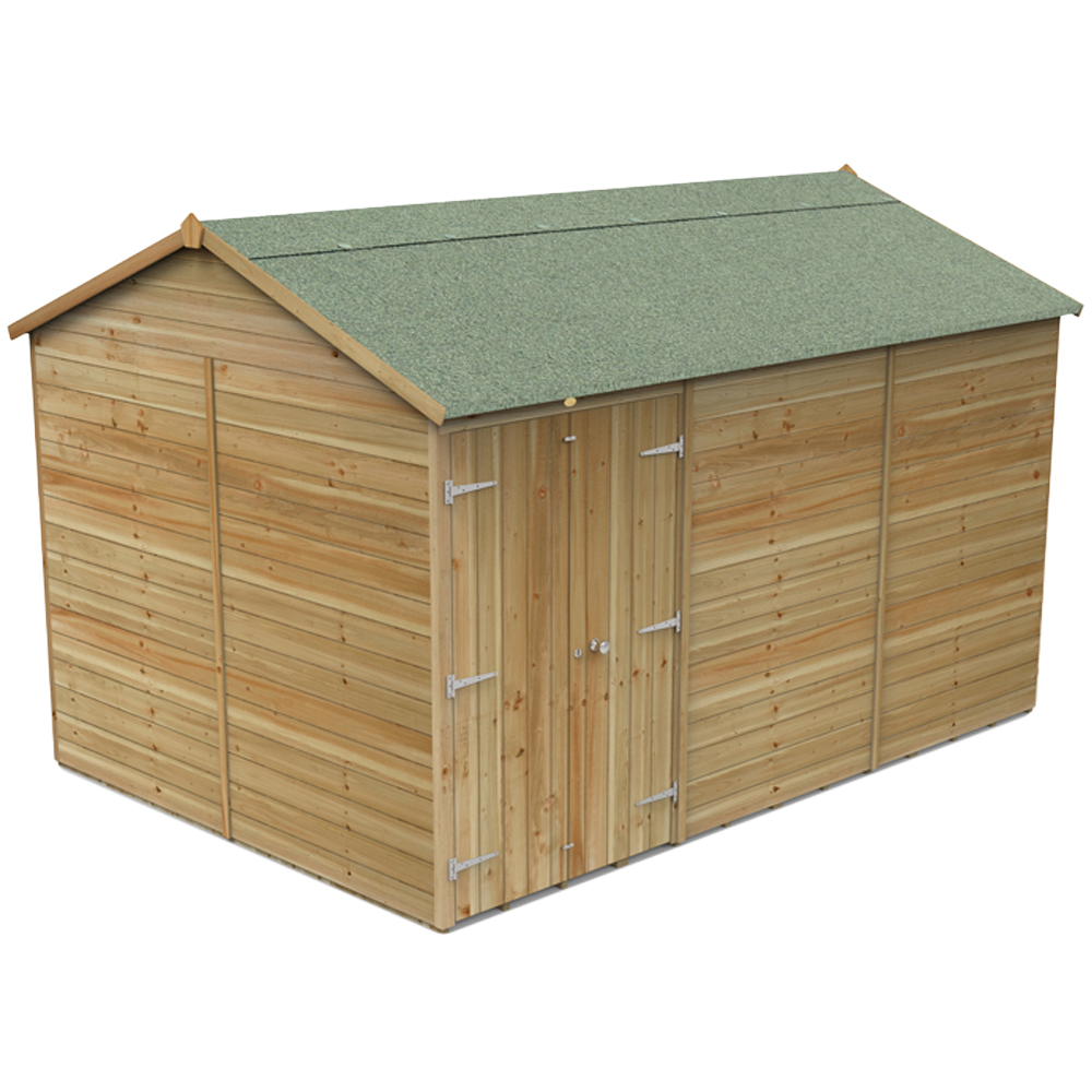 Forest Garden Timberdale 12 x 8ft Tongue and Groove Reverse Apex Garden Shed Image 1