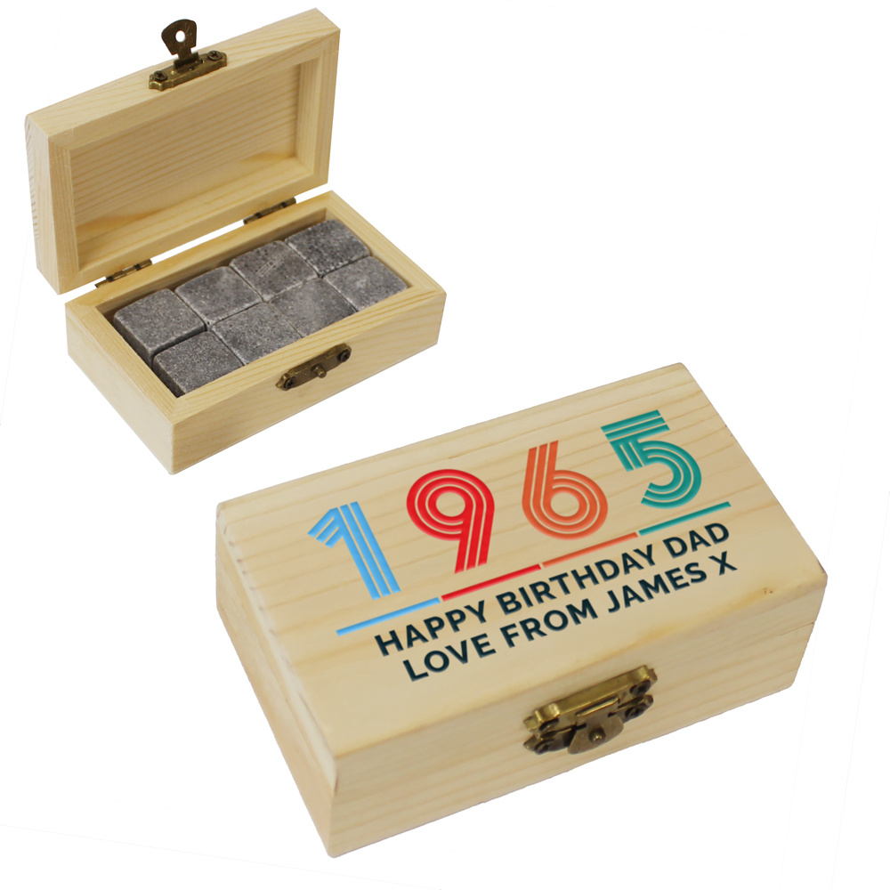Personalised Memento Company Personalised Big Age Whisky Stones Set Image 3