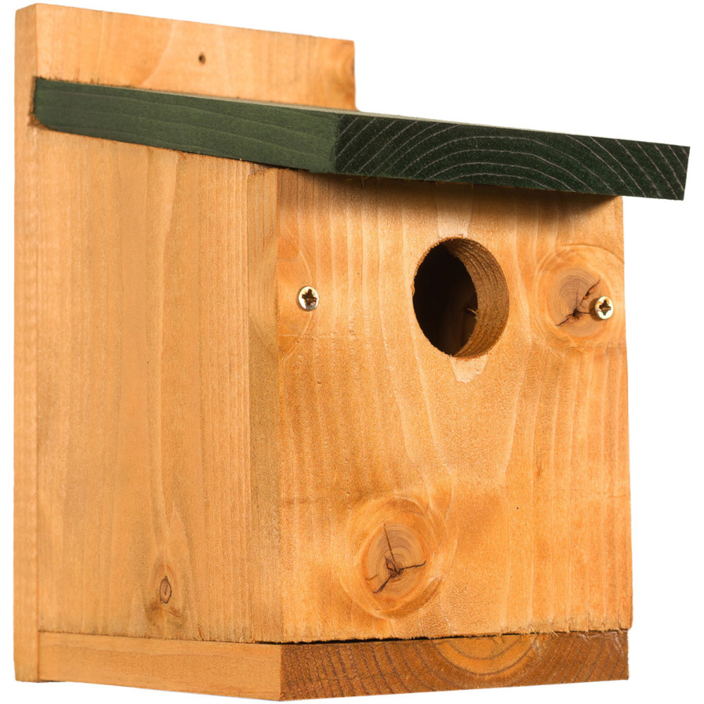 Happy Beaks Classic Nest Box with Green Roof Image 3