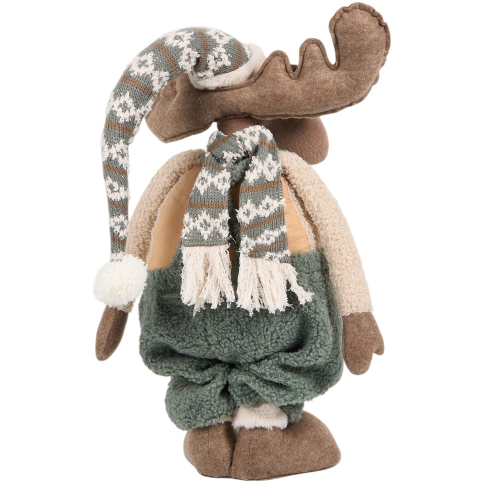 Extendable Cosy Christmas MooseCream and Green Image 3