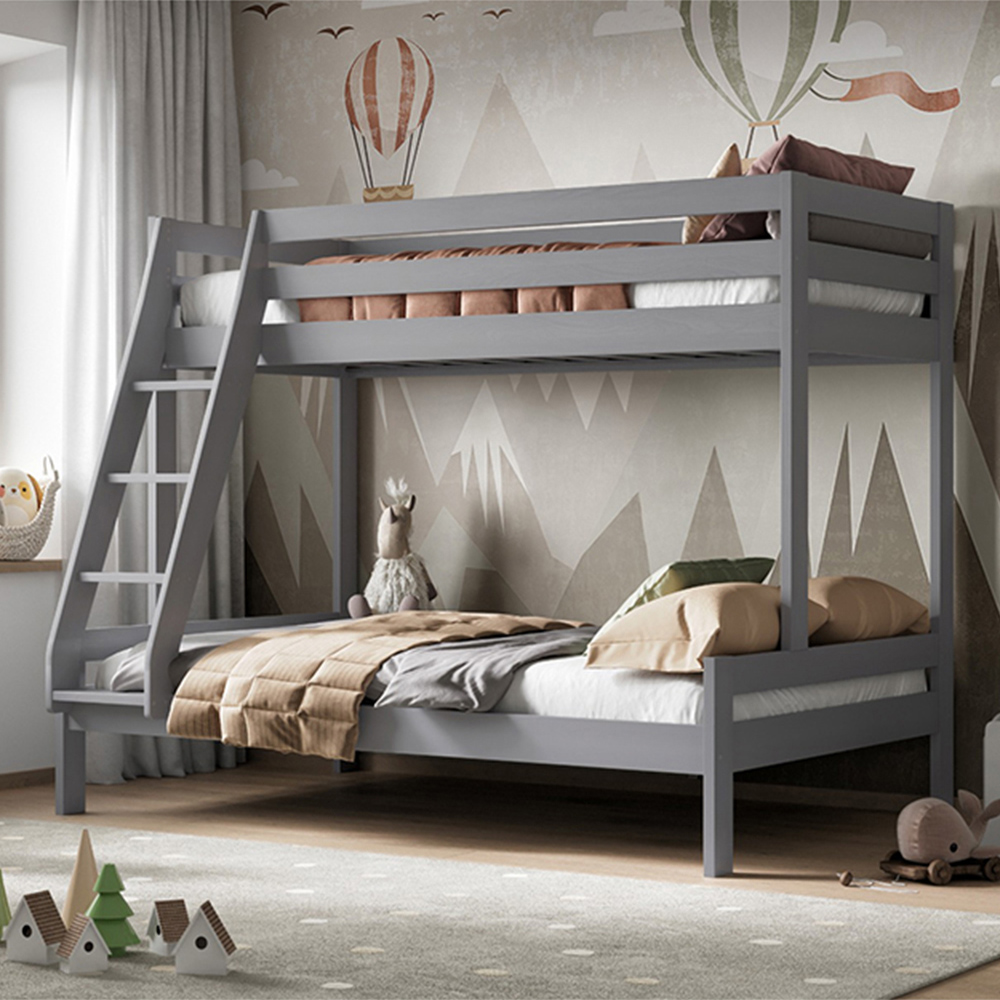 Noomi Nora Grey Pine Triple Bunk Bed Image 1