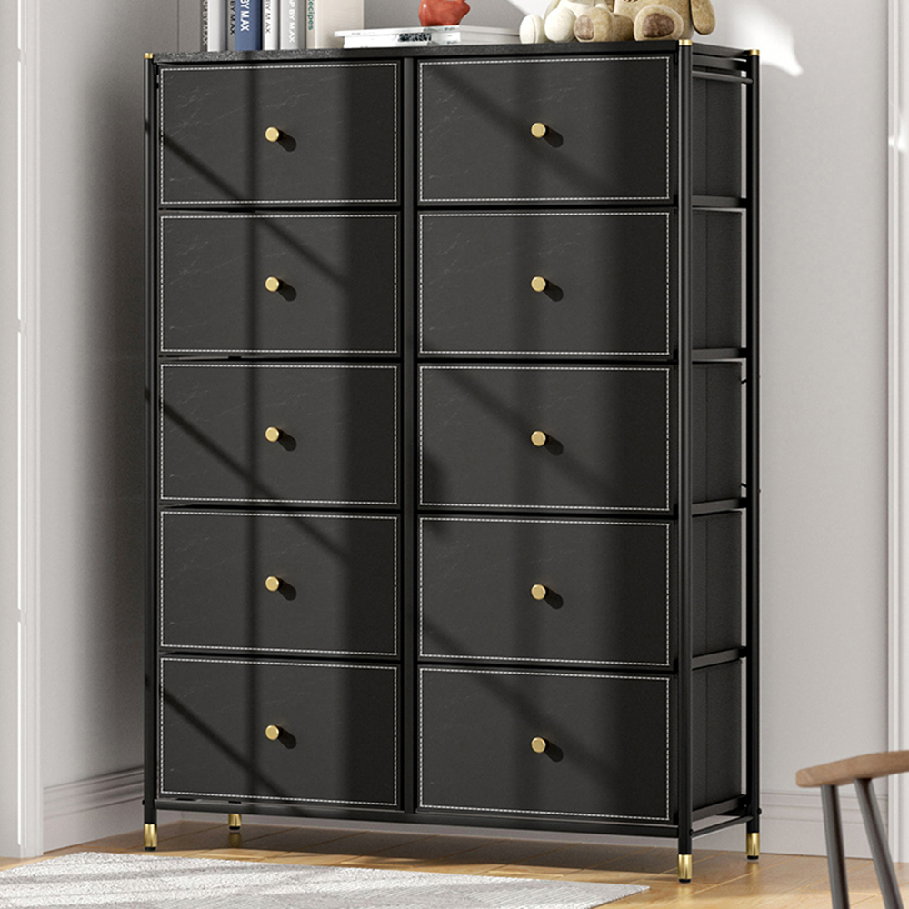 H&O Direct 10 Drawer Plastic Storage Cabinet Image 1