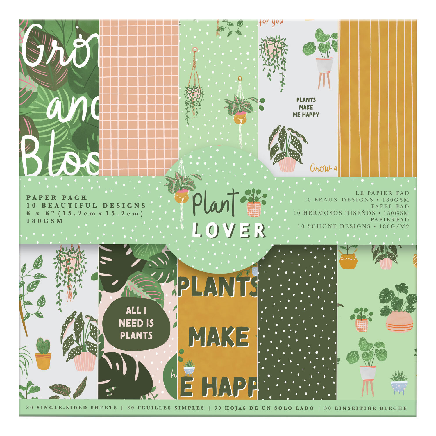 Violet Studio Plant Lover Paper Pack - 6in x 6in Image 1
