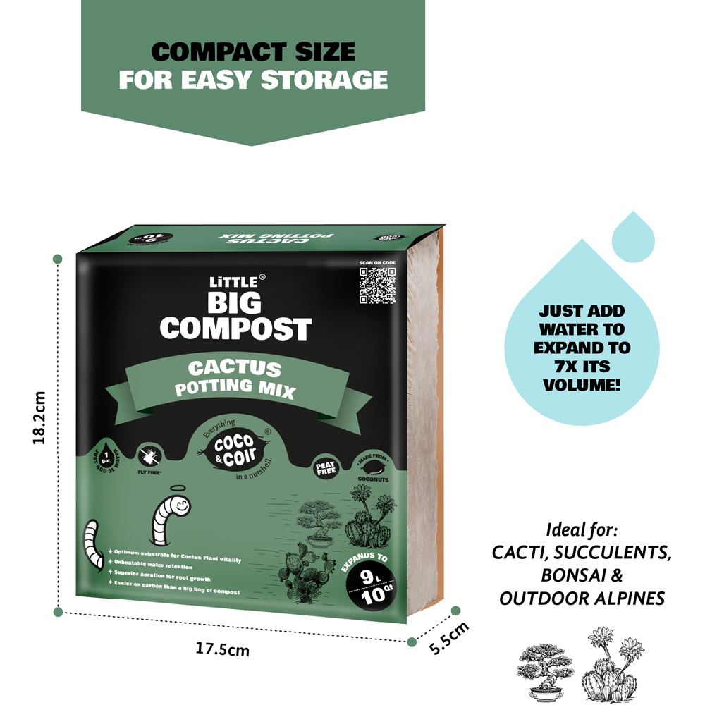 Coco & Coir Little Big Compost Cactus Compost 9L Image 8