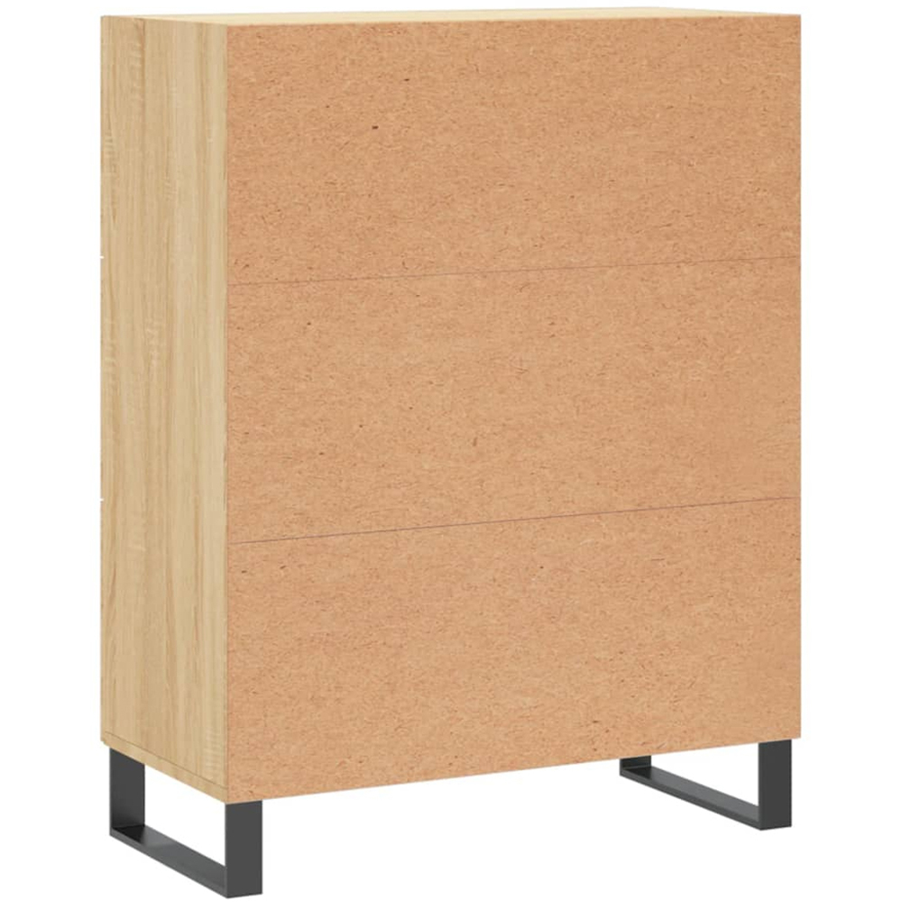 vidaXL Single Door 3 Drawer Sonoma Oak Sideboard Image 8