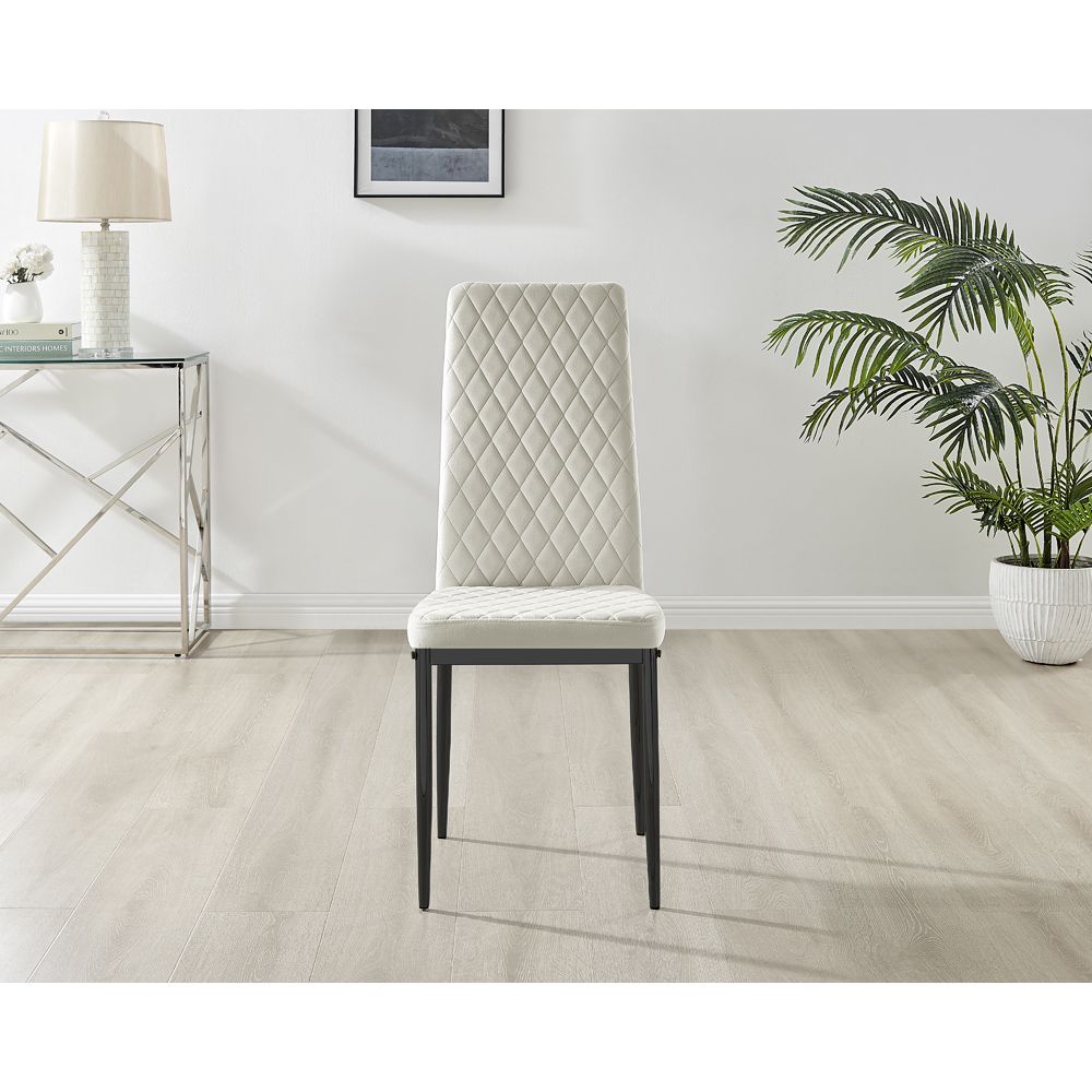 Furniturebox Solo Valera 4 Seater Dining Set Cream Image 6