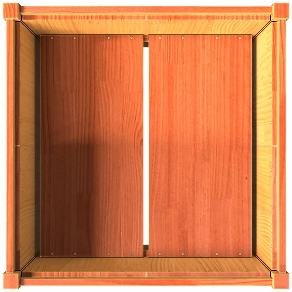 vidaXL Black Solid Pine Wood Garden Planter 70 x 70 x 70cm Image 6