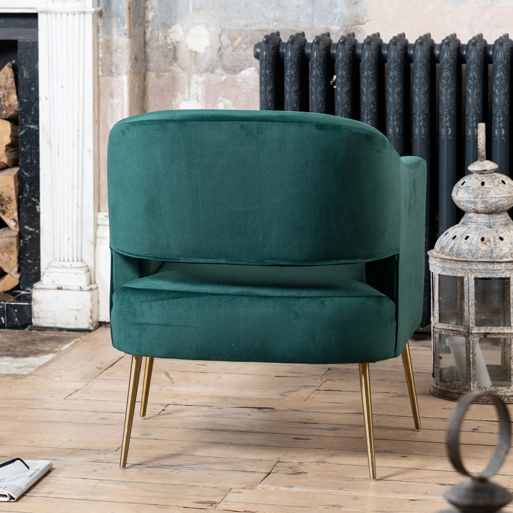 Artemis Home Hobson Green Velvet Accent Chair Image 3