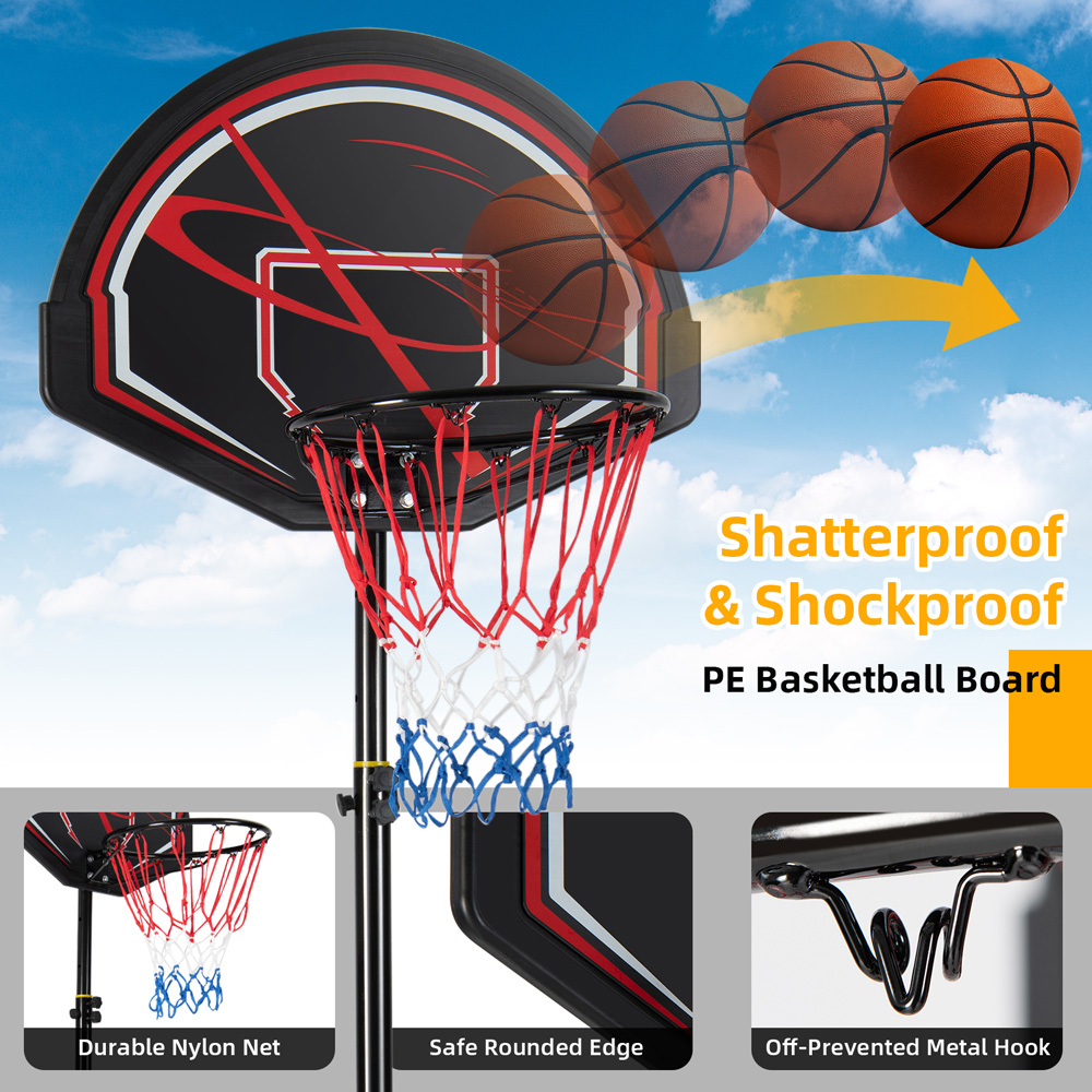 Costway Basketball Hoop System with Adjustable Height Image 5