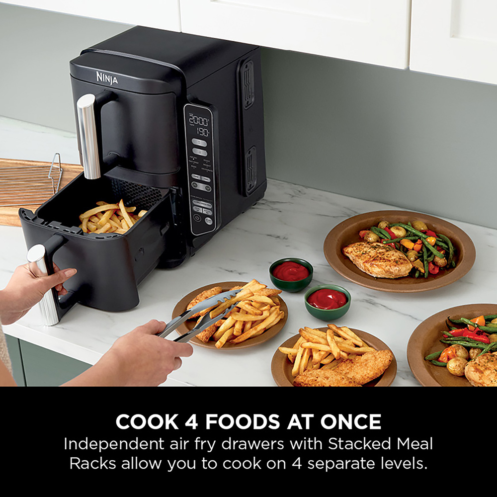 Ninja SL300UK Black Double Stack 7.6L Air Fryer Image 8