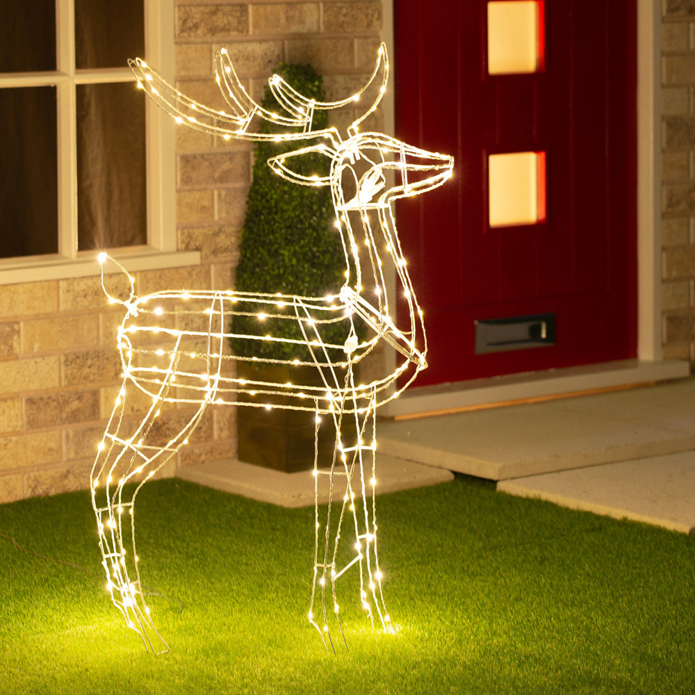 The Christmas Workshop 250 LED Light Up Reindeer 3.7ft Image 1