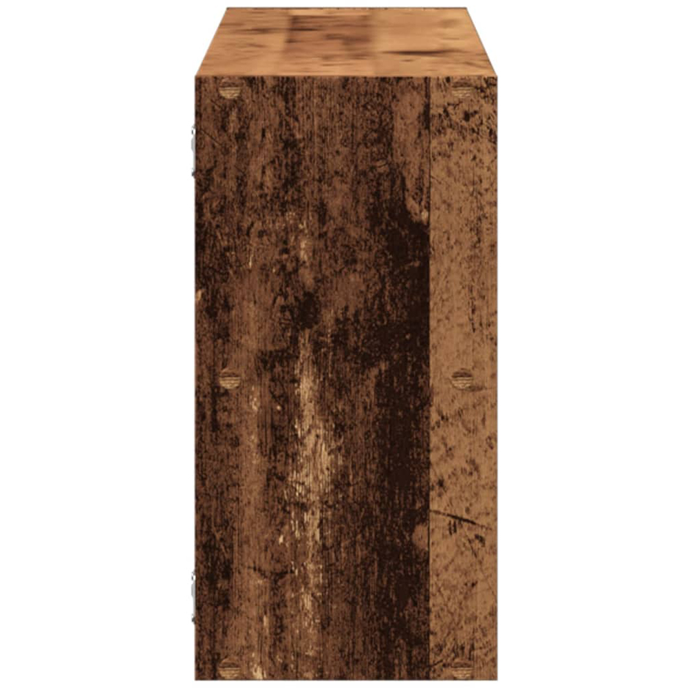 vidaXL 5 Shelf Smoked Oak Floating Wall Shelf Image 3
