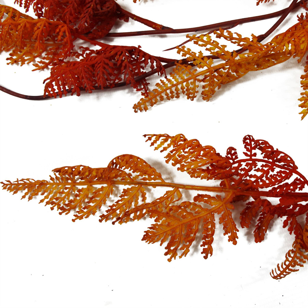 Leaf Artificial Hanging Maidenhair Autumn Orange Fern Plant 100cm Image 2