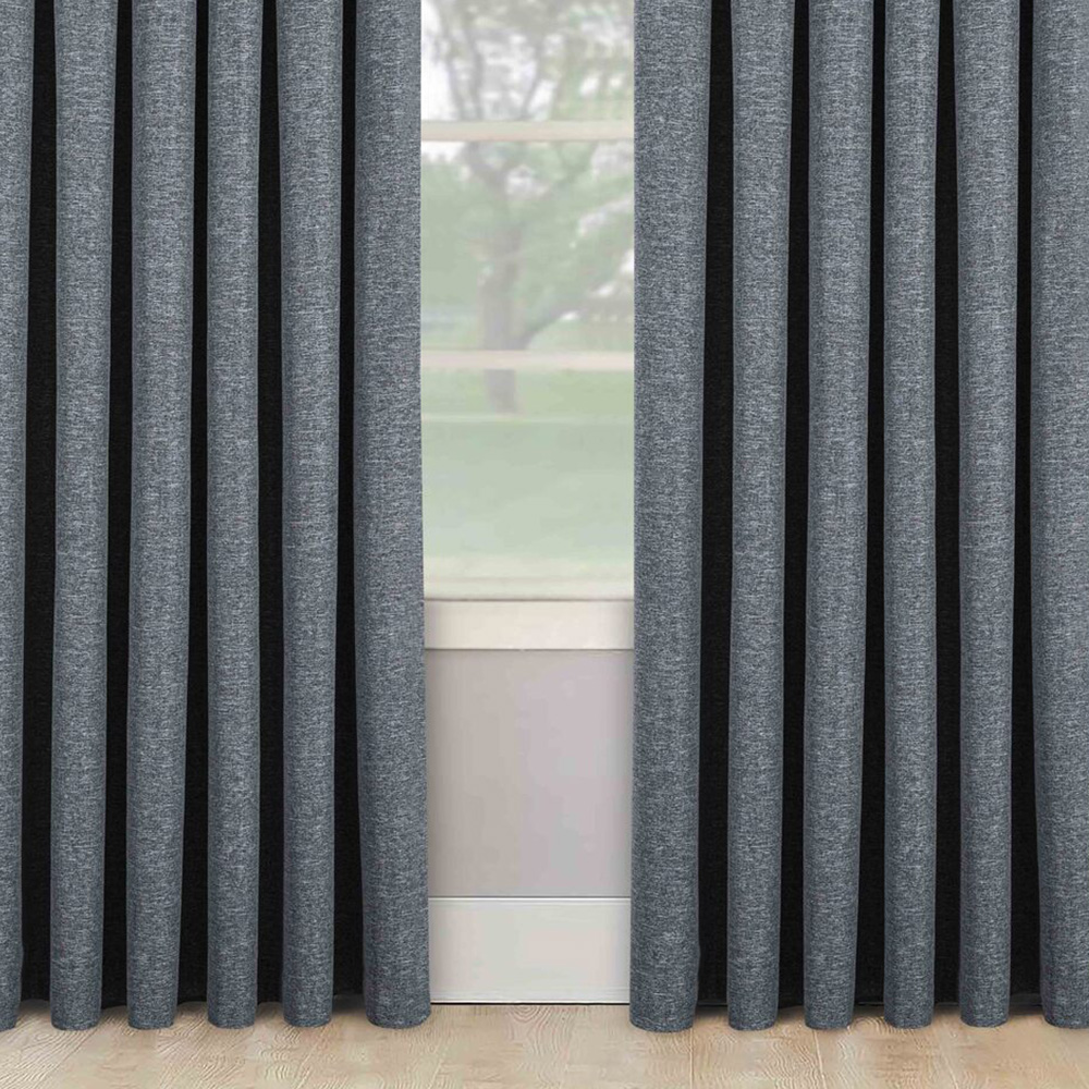 Divante Dusk Blackout Thermal Curtains - Charcoal / 168cm / 137cm Image 6