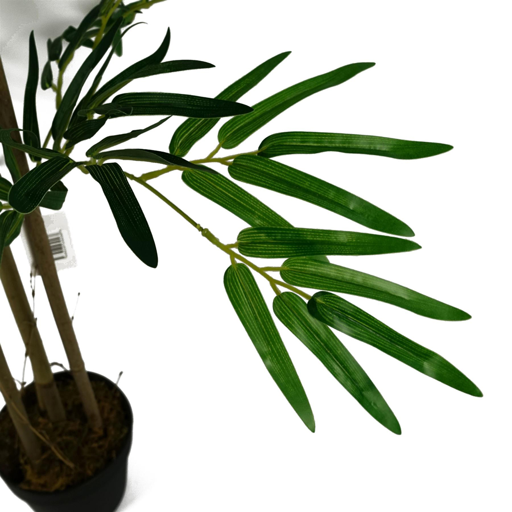 Leaf Green Bamboo Artificial Plant in Pot 4ft Image 3