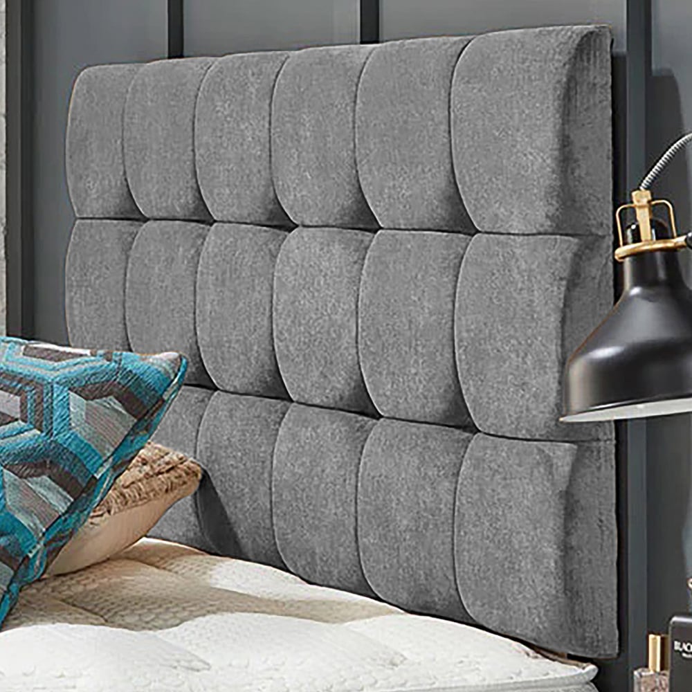 Eleganza Home Winston Double Silver Naples Strutted Headboard Image 1