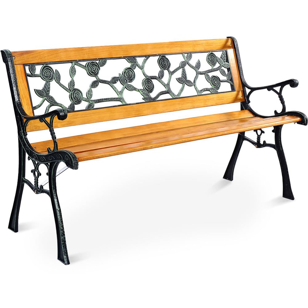 Costway 3 Seater Weatherproof Wooden Garden Bench Image 2