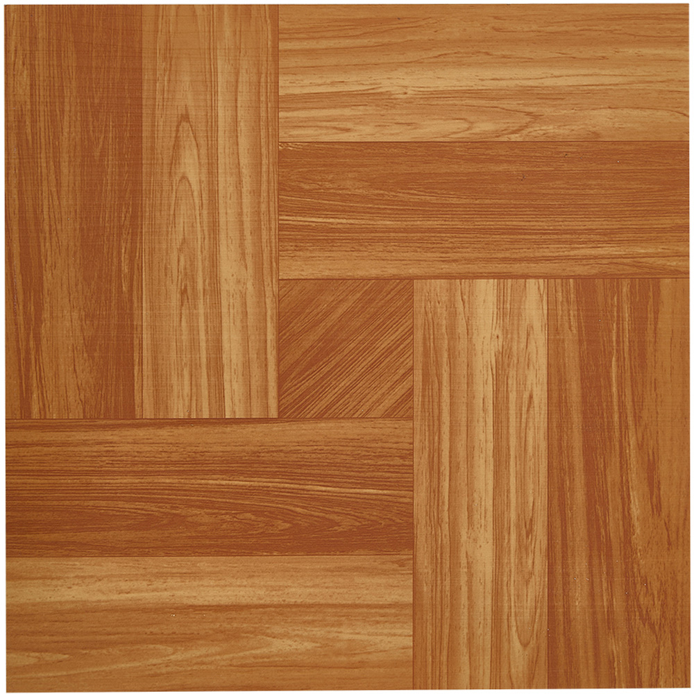 Living and Home Parquet Light and Dark Brown Self-Adhesive PVC Flooring Tile 10 Pack Image 2