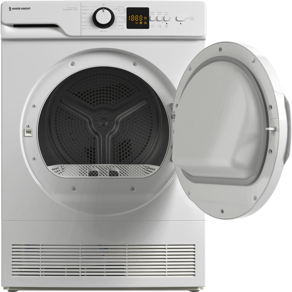 White Knight WK-AT9CW 9kg White Freestanding Tumble Dryer Image 2
