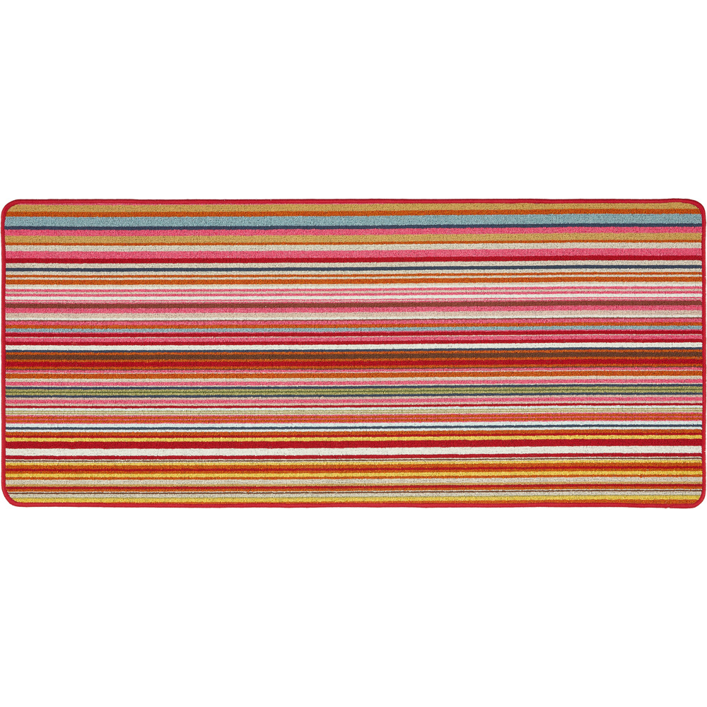 My Mat Candy Multicolour Bright Stripe Stain Resistant Mat 67 x 200cm Image 1