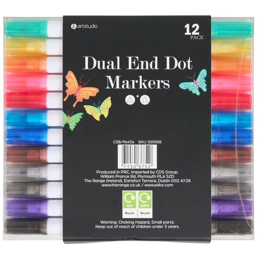 Pack of 12 Dual End Dot Markers Image 3