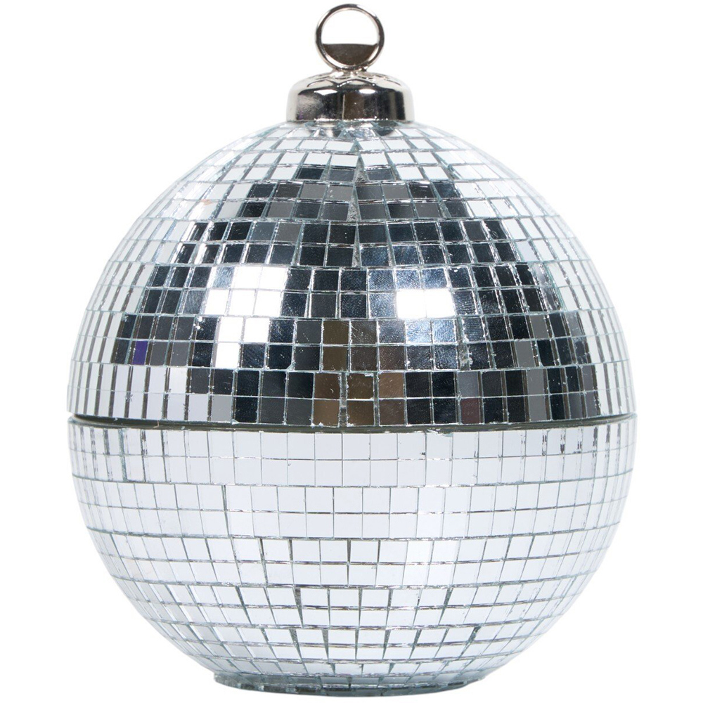 Disco Ball Candle Silver Image 1