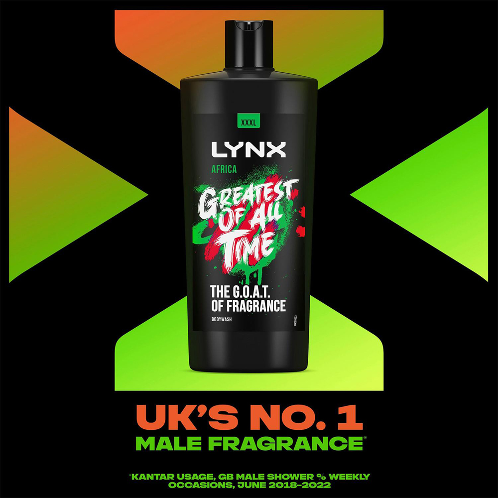 Lynx Africa G.O.A.T 12H Refreshing XXXL Fragrance Shower Gel 700ml 12 Pack Image 2