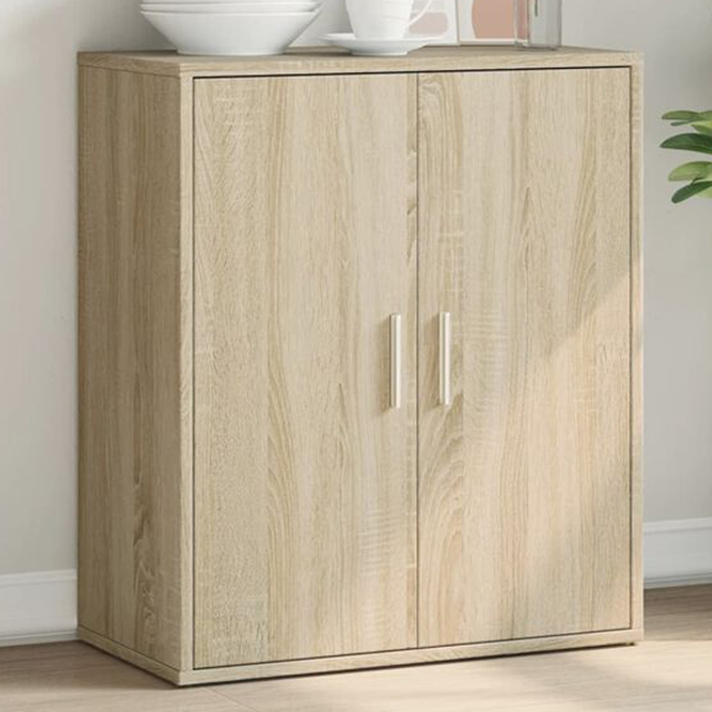 vidaXL 2 Door Sonoma Oak Sideboard Image 1