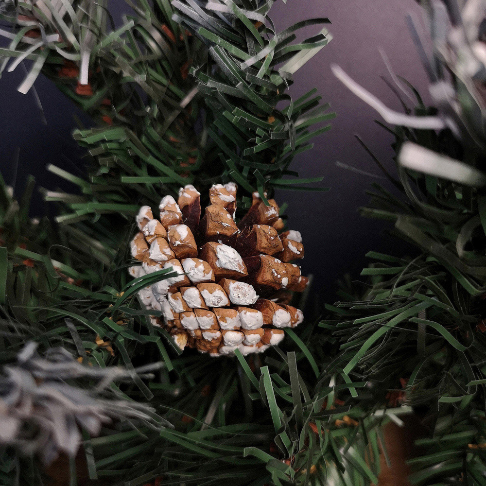 Samuel Alexander Mixed Needle Christmas Garland with Pine Cones and Red Berries 2.7m Image 3