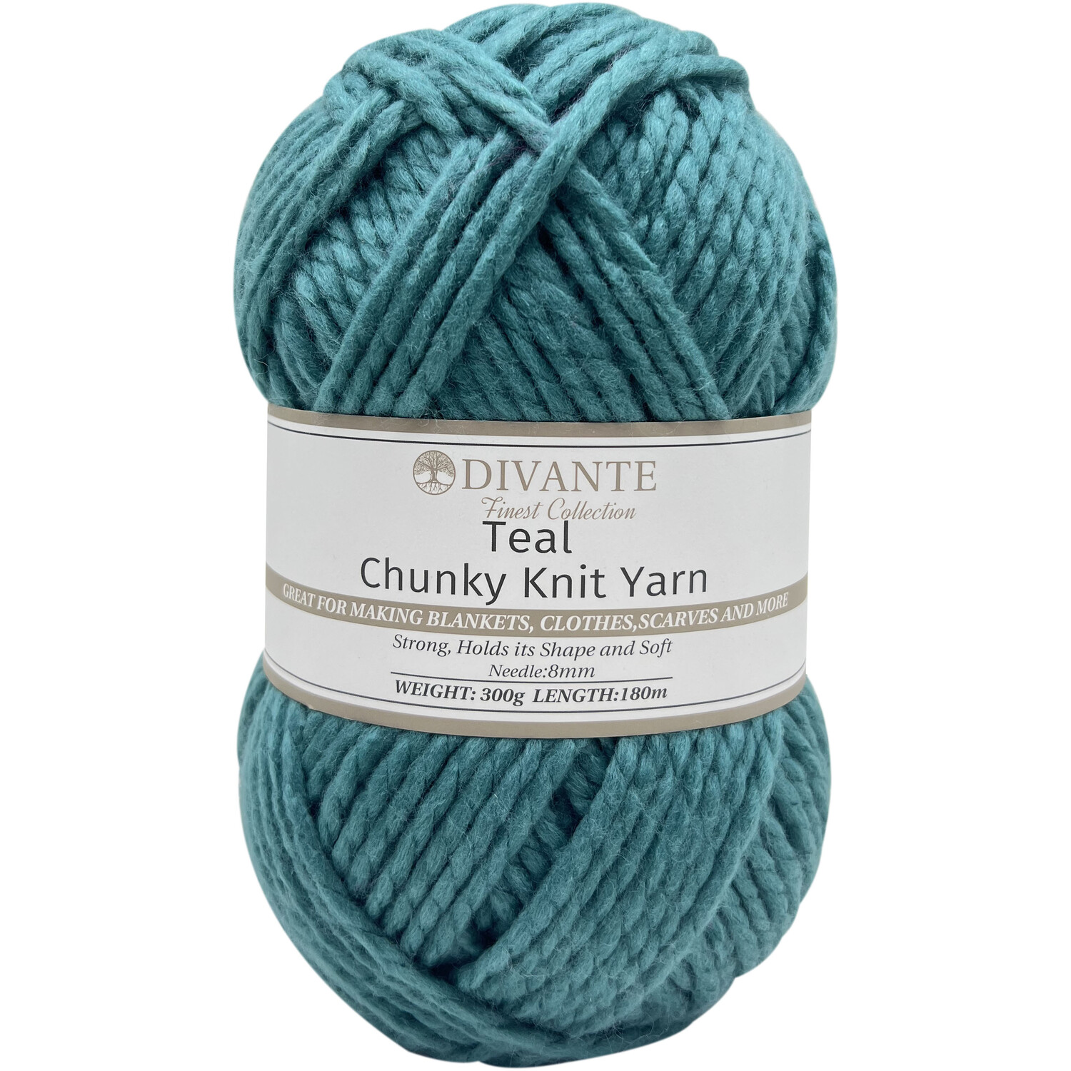 Chunky Knit Yarn Teal Image 1