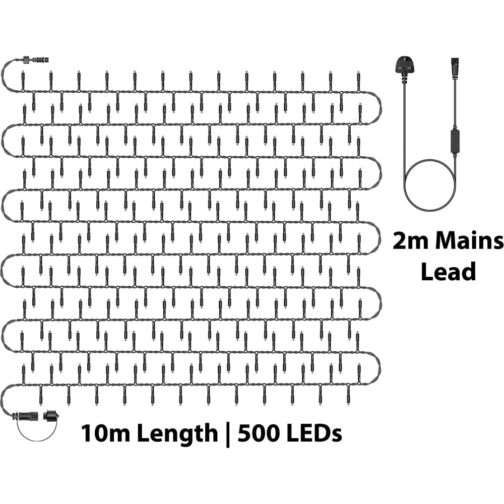Eagle Connect 500 Warm White LED Black Cluster Light 10m Image 9