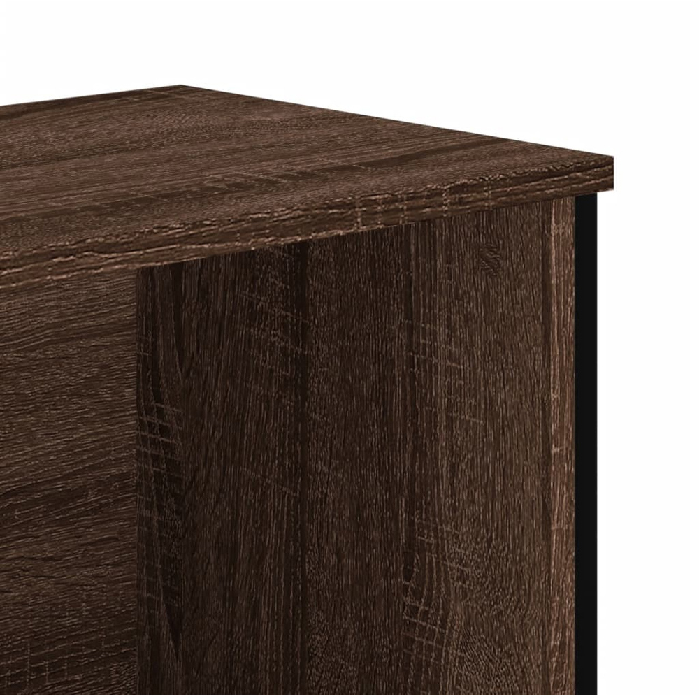 vidaXL 3 Shelf Brown Oak Bookcase Image 6