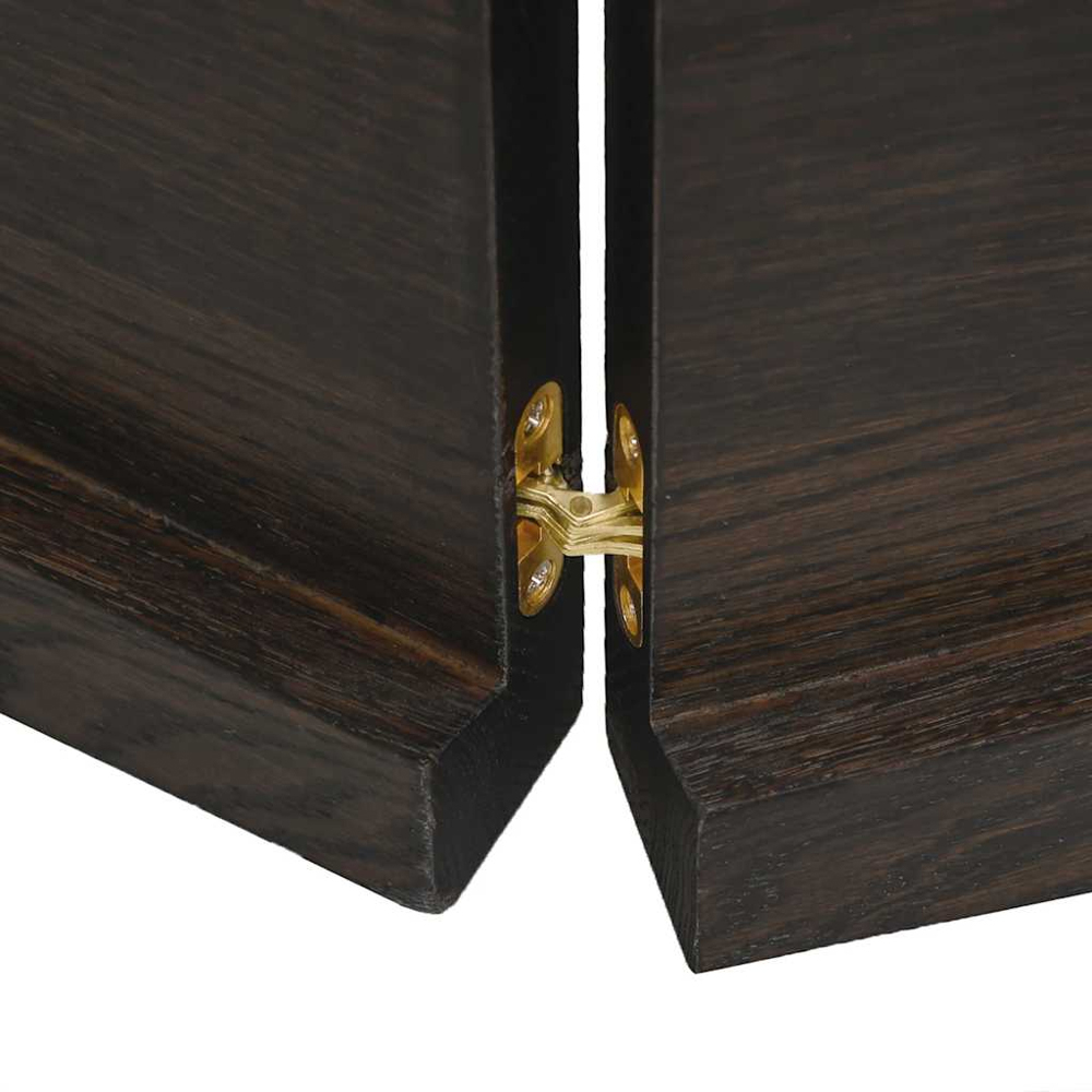 vidaXL 140 x 60 x 4cm Dark Brown Treated Solid Wood Oak Wall Shelf Image 5