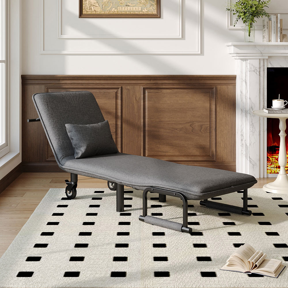 Living and Home Grey Single Seater Sofa Bed Image 7