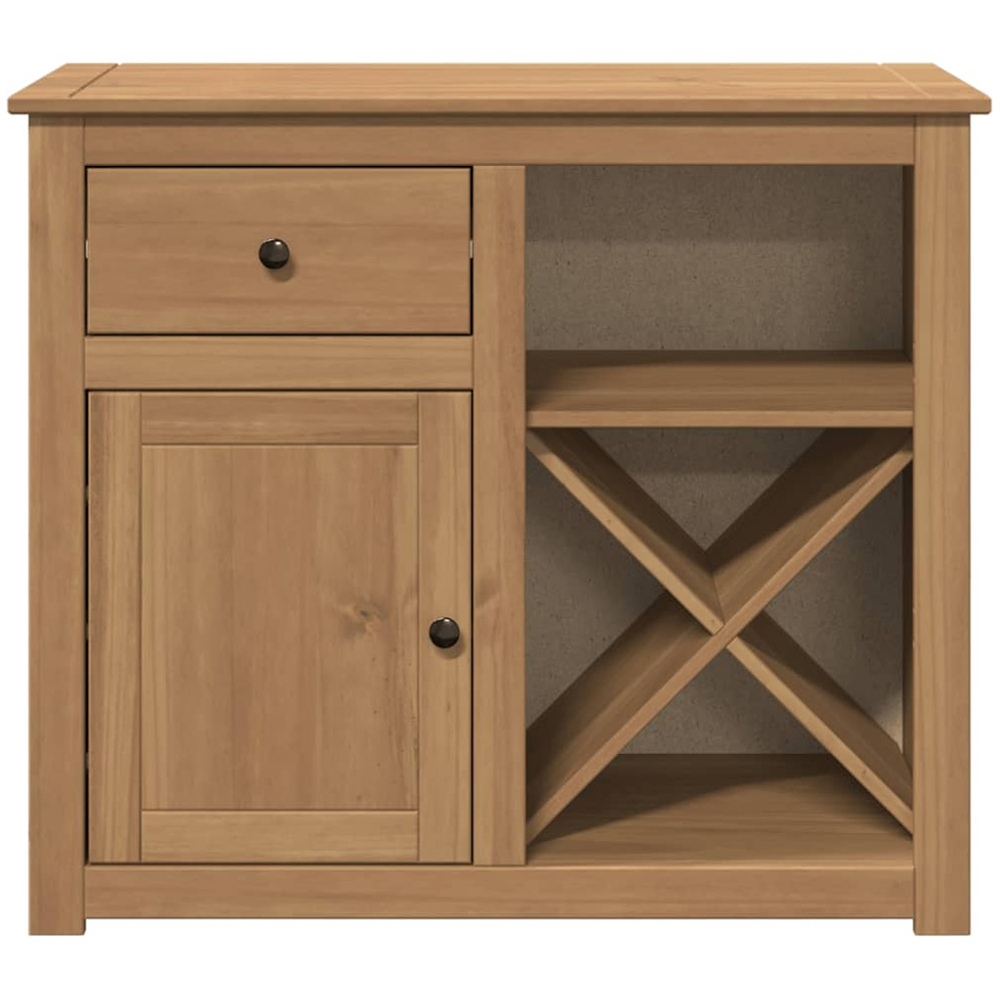 vidaXL Panama Single Door Single Drawer Solid Wood Pine Sideboard Image 3