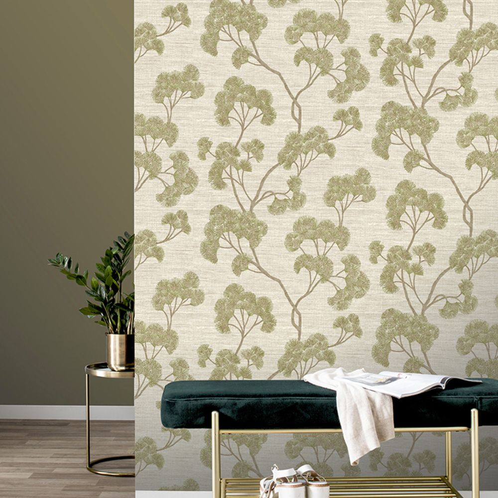 Rasch Ginkgo Green Wallpaper Image 5